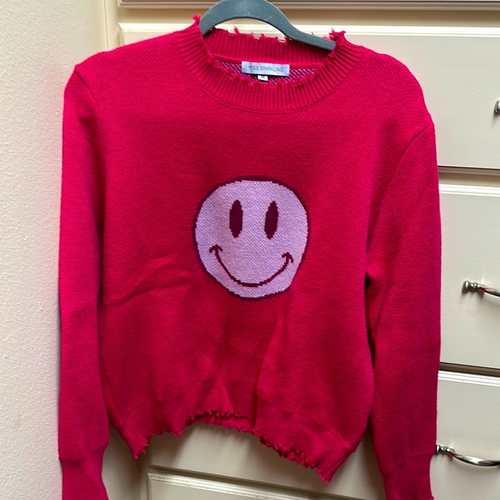 Miss Sparkling Boutique Smiley Face Sweater